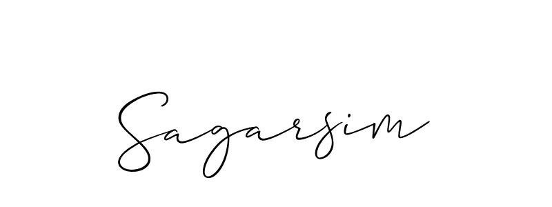 Design your own signature with our free online signature maker. With this signature software, you can create a handwritten (Allison_Script) signature for name Sagarsim. Sagarsim signature style 2 images and pictures png