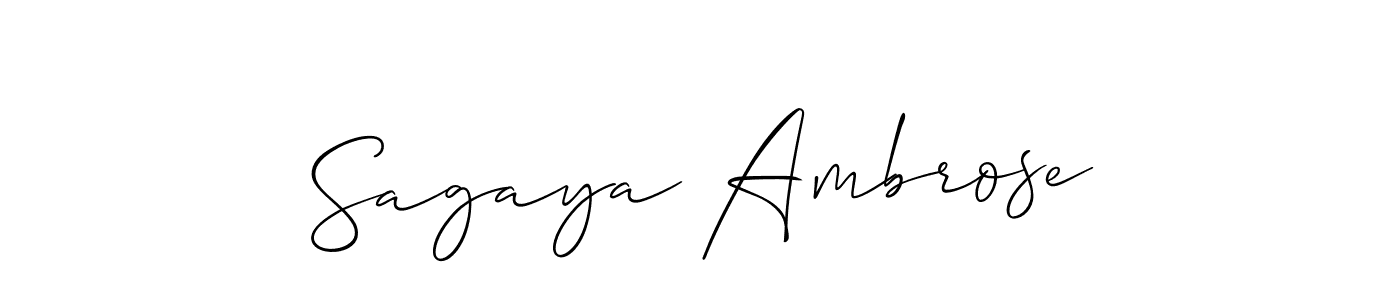 Similarly Allison_Script is the best handwritten signature design. Signature creator online .You can use it as an online autograph creator for name Sagaya Ambrose. Sagaya Ambrose signature style 2 images and pictures png