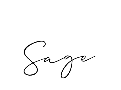 How to make Sage signature? Allison_Script is a professional autograph style. Create handwritten signature for Sage name. Sage signature style 2 images and pictures png