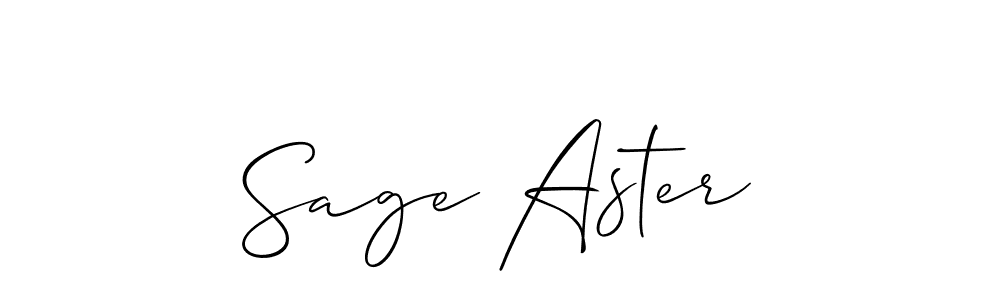 How to Draw Sage Aster signature style? Allison_Script is a latest design signature styles for name Sage Aster. Sage Aster signature style 2 images and pictures png