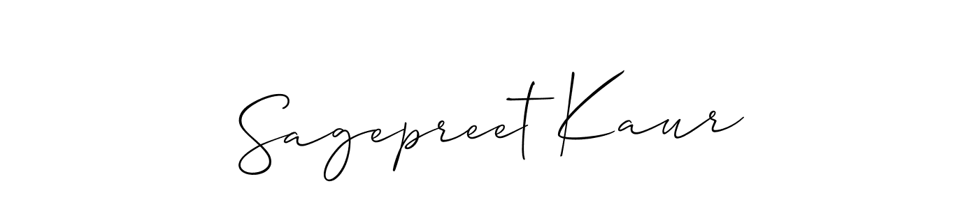 Use a signature maker to create a handwritten signature online. With this signature software, you can design (Allison_Script) your own signature for name Sagepreet Kaur. Sagepreet Kaur signature style 2 images and pictures png