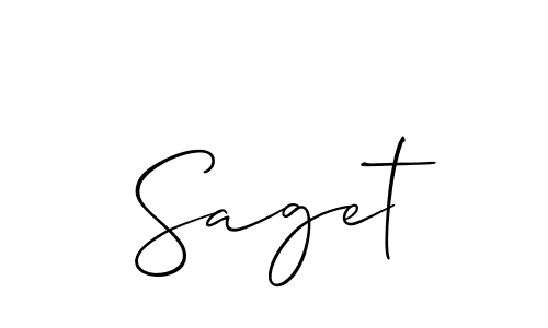 Also You can easily find your signature by using the search form. We will create Saget name handwritten signature images for you free of cost using Allison_Script sign style. Saget signature style 2 images and pictures png