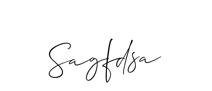Make a beautiful signature design for name Sagfdsa. With this signature (Allison_Script) style, you can create a handwritten signature for free. Sagfdsa signature style 2 images and pictures png