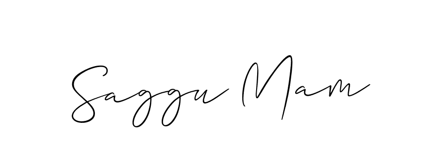 Design your own signature with our free online signature maker. With this signature software, you can create a handwritten (Allison_Script) signature for name Saggu Mam. Saggu Mam signature style 2 images and pictures png