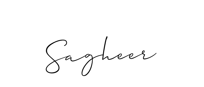 How to make Sagheer name signature. Use Allison_Script style for creating short signs online. This is the latest handwritten sign. Sagheer signature style 2 images and pictures png
