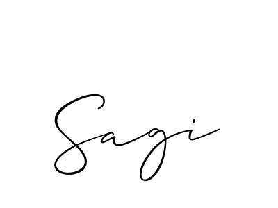 Make a beautiful signature design for name Sagi. With this signature (Allison_Script) style, you can create a handwritten signature for free. Sagi signature style 2 images and pictures png