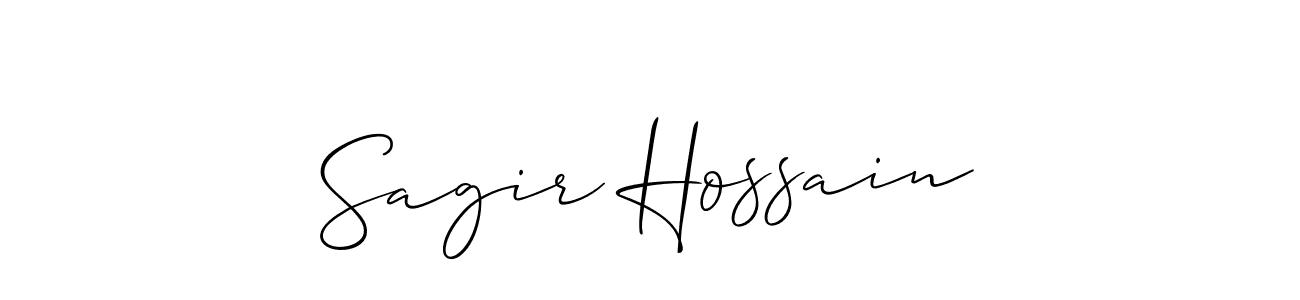 Design your own signature with our free online signature maker. With this signature software, you can create a handwritten (Allison_Script) signature for name Sagir Hossain. Sagir Hossain signature style 2 images and pictures png