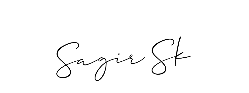 You should practise on your own different ways (Allison_Script) to write your name (Sagir Sk) in signature. don't let someone else do it for you. Sagir Sk signature style 2 images and pictures png