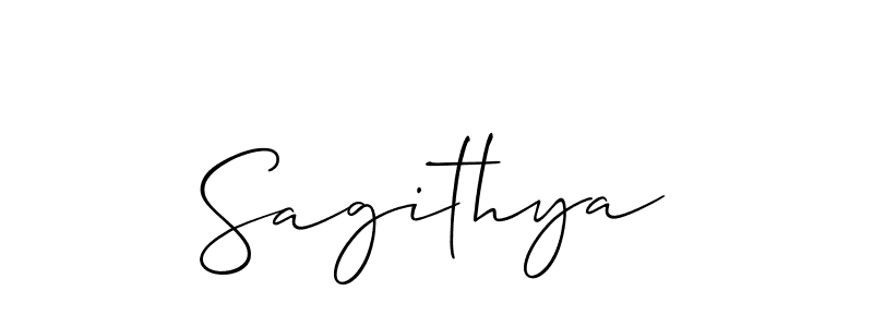 The best way (Allison_Script) to make a short signature is to pick only two or three words in your name. The name Sagithya include a total of six letters. For converting this name. Sagithya signature style 2 images and pictures png