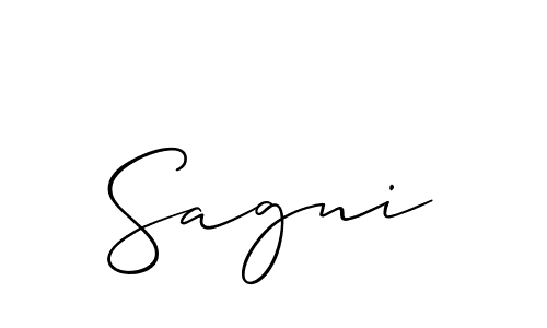 Sagni stylish signature style. Best Handwritten Sign (Allison_Script) for my name. Handwritten Signature Collection Ideas for my name Sagni. Sagni signature style 2 images and pictures png