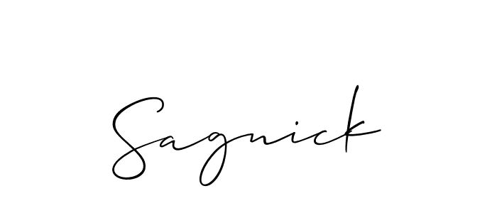 Also You can easily find your signature by using the search form. We will create Sagnick name handwritten signature images for you free of cost using Allison_Script sign style. Sagnick signature style 2 images and pictures png