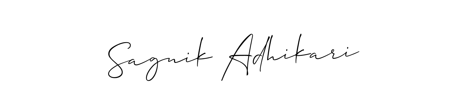 How to Draw Sagnik Adhikari signature style? Allison_Script is a latest design signature styles for name Sagnik Adhikari. Sagnik Adhikari signature style 2 images and pictures png