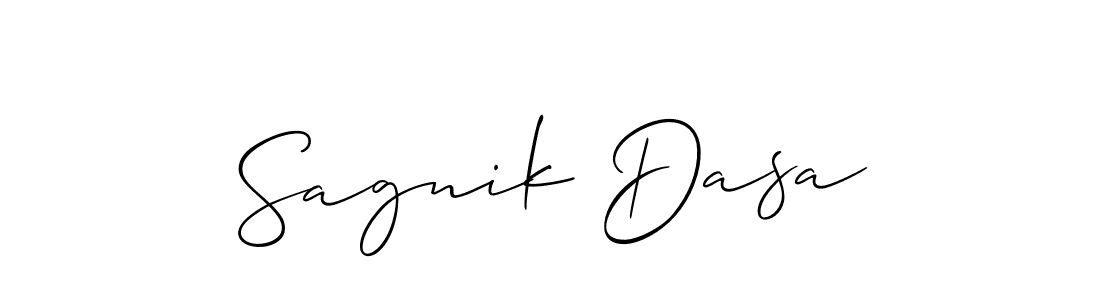How to Draw Sagnik Dasa signature style? Allison_Script is a latest design signature styles for name Sagnik Dasa. Sagnik Dasa signature style 2 images and pictures png