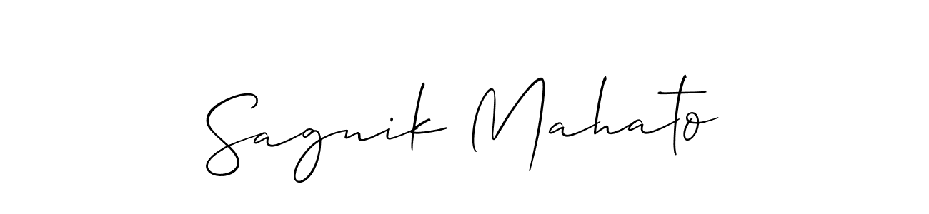 Design your own signature with our free online signature maker. With this signature software, you can create a handwritten (Allison_Script) signature for name Sagnik Mahato. Sagnik Mahato signature style 2 images and pictures png