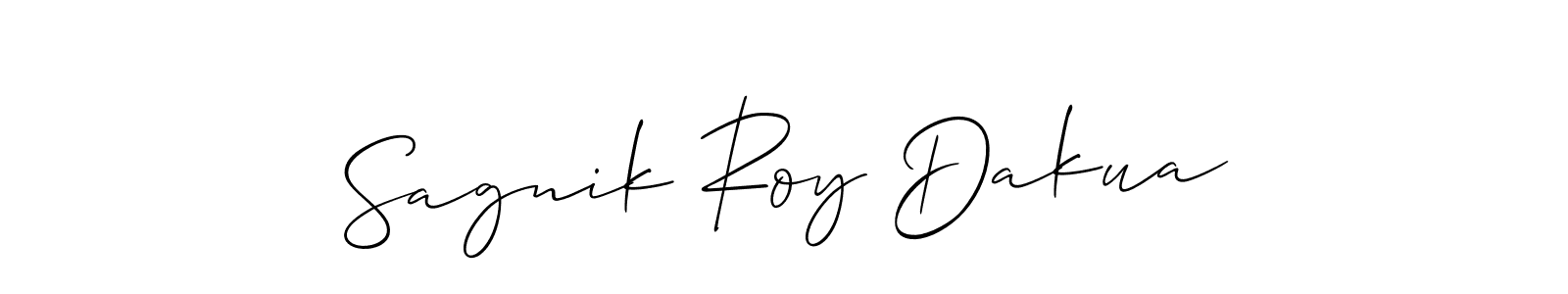 Use a signature maker to create a handwritten signature online. With this signature software, you can design (Allison_Script) your own signature for name Sagnik Roy Dakua. Sagnik Roy Dakua signature style 2 images and pictures png