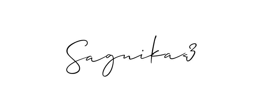 How to Draw Sagnika<3 signature style? Allison_Script is a latest design signature styles for name Sagnika<3. Sagnika<3 signature style 2 images and pictures png