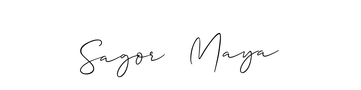 Best and Professional Signature Style for Sagor   Maya. Allison_Script Best Signature Style Collection. Sagor   Maya signature style 2 images and pictures png