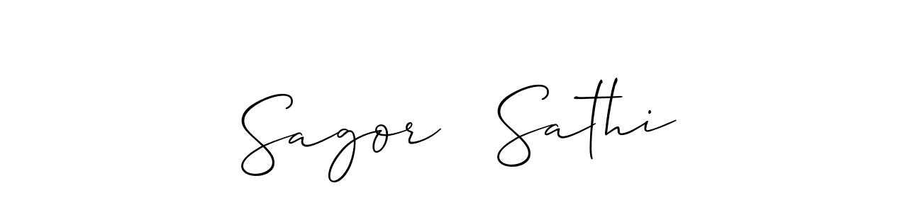 You can use this online signature creator to create a handwritten signature for the name Sagor   Sathi. This is the best online autograph maker. Sagor   Sathi signature style 2 images and pictures png