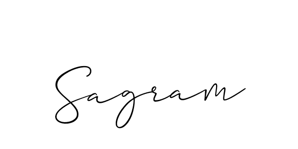 Best and Professional Signature Style for Sagram. Allison_Script Best Signature Style Collection. Sagram signature style 2 images and pictures png