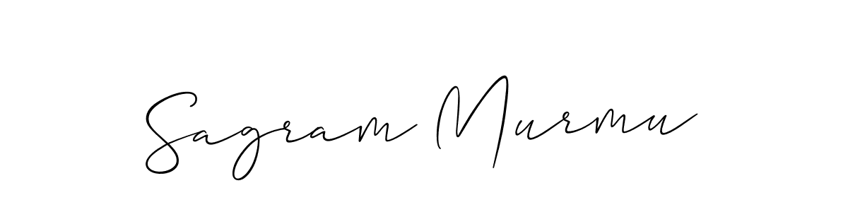 This is the best signature style for the Sagram Murmu name. Also you like these signature font (Allison_Script). Mix name signature. Sagram Murmu signature style 2 images and pictures png