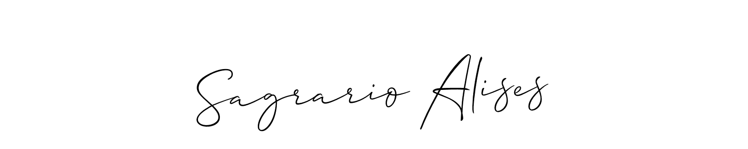 The best way (Allison_Script) to make a short signature is to pick only two or three words in your name. The name Sagrario Alises include a total of six letters. For converting this name. Sagrario Alises signature style 2 images and pictures png