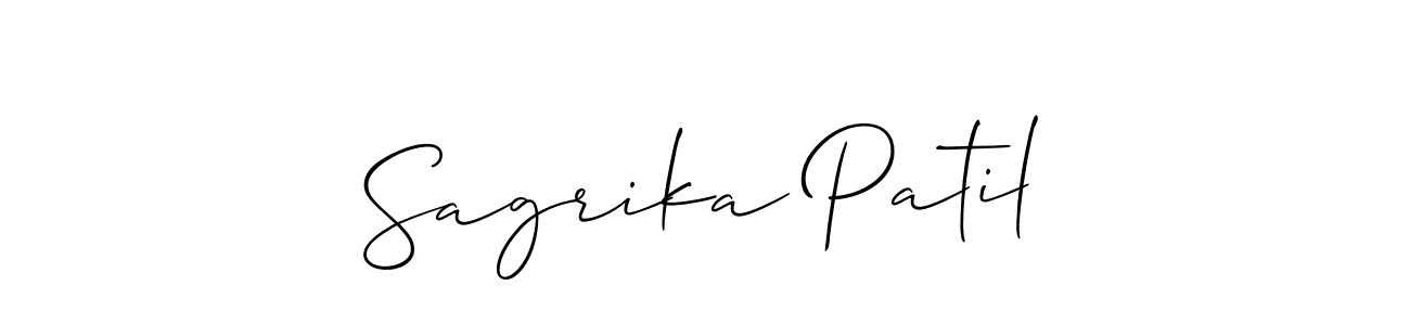 How to make Sagrika Patil signature? Allison_Script is a professional autograph style. Create handwritten signature for Sagrika Patil name. Sagrika Patil signature style 2 images and pictures png
