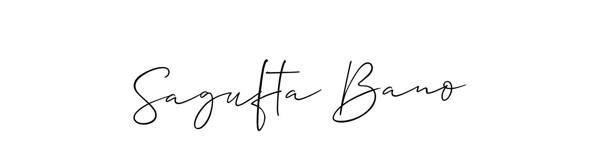 Use a signature maker to create a handwritten signature online. With this signature software, you can design (Allison_Script) your own signature for name Sagufta Bano. Sagufta Bano signature style 2 images and pictures png