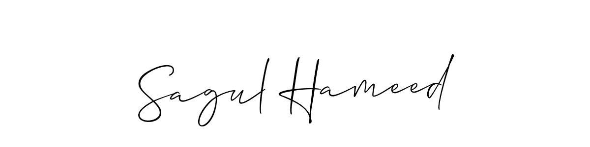 Allison_Script is a professional signature style that is perfect for those who want to add a touch of class to their signature. It is also a great choice for those who want to make their signature more unique. Get Sagul Hameed name to fancy signature for free. Sagul Hameed signature style 2 images and pictures png