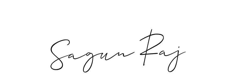 Make a beautiful signature design for name Sagun Raj. With this signature (Allison_Script) style, you can create a handwritten signature for free. Sagun Raj signature style 2 images and pictures png