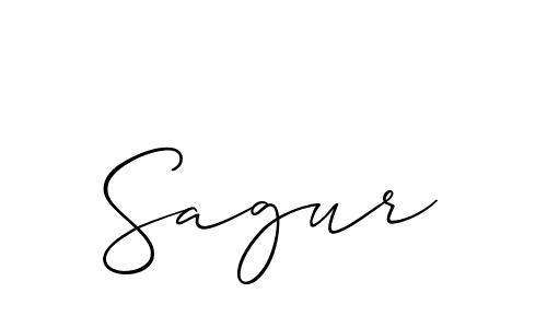 Use a signature maker to create a handwritten signature online. With this signature software, you can design (Allison_Script) your own signature for name Sagur. Sagur signature style 2 images and pictures png