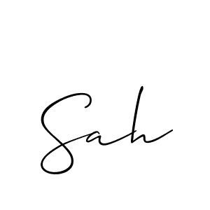 The best way (Allison_Script) to make a short signature is to pick only two or three words in your name. The name Sah include a total of six letters. For converting this name. Sah signature style 2 images and pictures png
