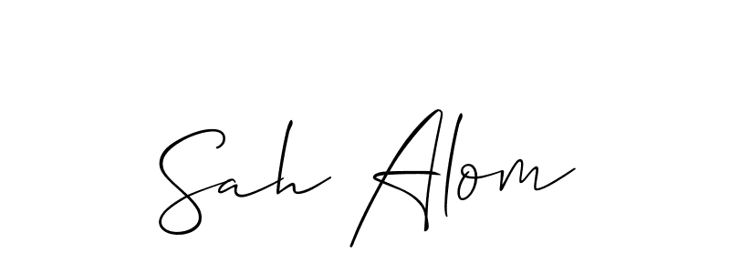 This is the best signature style for the Sah Alom name. Also you like these signature font (Allison_Script). Mix name signature. Sah Alom signature style 2 images and pictures png