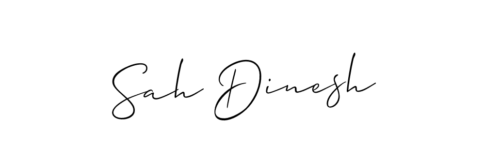 Allison_Script is a professional signature style that is perfect for those who want to add a touch of class to their signature. It is also a great choice for those who want to make their signature more unique. Get Sah Dinesh name to fancy signature for free. Sah Dinesh signature style 2 images and pictures png
