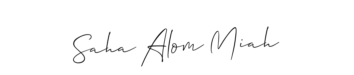 How to Draw Saha Alom Miah signature style? Allison_Script is a latest design signature styles for name Saha Alom Miah. Saha Alom Miah signature style 2 images and pictures png