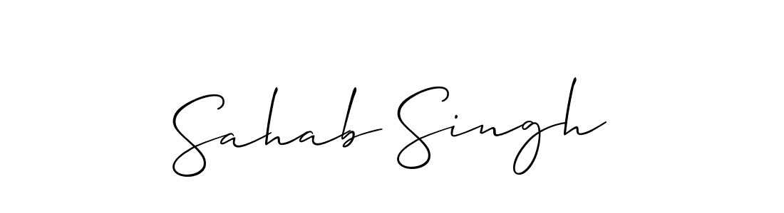 Design your own signature with our free online signature maker. With this signature software, you can create a handwritten (Allison_Script) signature for name Sahab Singh. Sahab Singh signature style 2 images and pictures png