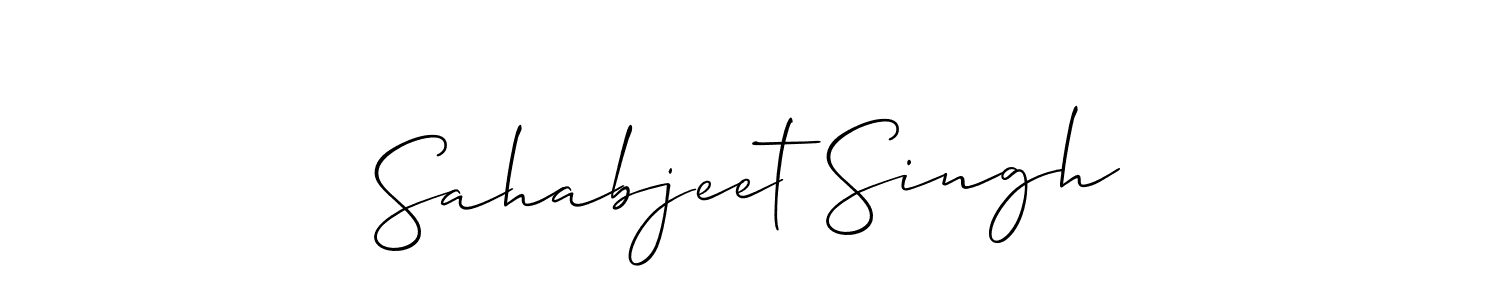 Make a beautiful signature design for name Sahabjeet Singh. With this signature (Allison_Script) style, you can create a handwritten signature for free. Sahabjeet Singh signature style 2 images and pictures png