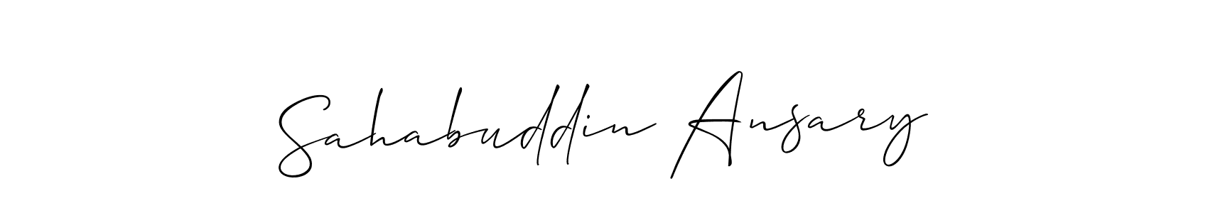 Best and Professional Signature Style for Sahabuddin Ansary. Allison_Script Best Signature Style Collection. Sahabuddin Ansary signature style 2 images and pictures png