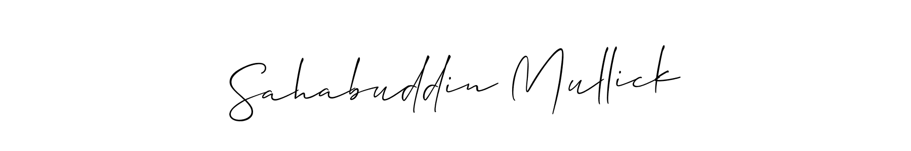 The best way (Allison_Script) to make a short signature is to pick only two or three words in your name. The name Sahabuddin Mullick include a total of six letters. For converting this name. Sahabuddin Mullick signature style 2 images and pictures png
