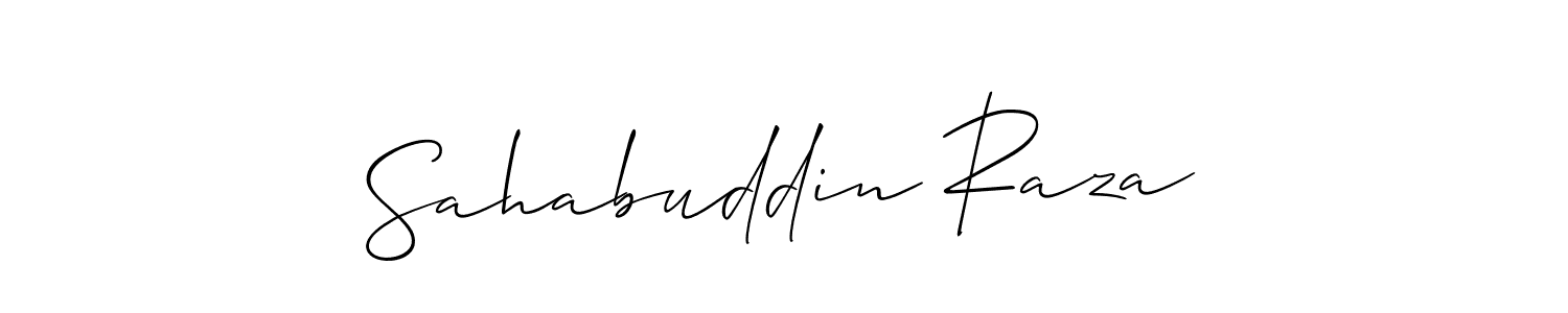 Also You can easily find your signature by using the search form. We will create Sahabuddin Raza name handwritten signature images for you free of cost using Allison_Script sign style. Sahabuddin Raza signature style 2 images and pictures png