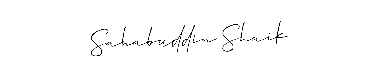 Sahabuddin Shaik stylish signature style. Best Handwritten Sign (Allison_Script) for my name. Handwritten Signature Collection Ideas for my name Sahabuddin Shaik. Sahabuddin Shaik signature style 2 images and pictures png