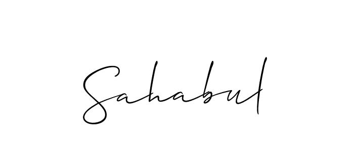 It looks lik you need a new signature style for name Sahabul. Design unique handwritten (Allison_Script) signature with our free signature maker in just a few clicks. Sahabul signature style 2 images and pictures png