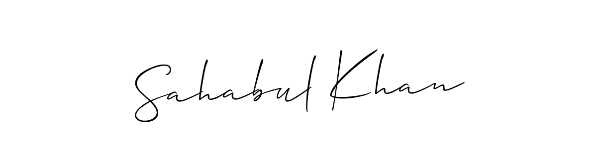 Sahabul Khan stylish signature style. Best Handwritten Sign (Allison_Script) for my name. Handwritten Signature Collection Ideas for my name Sahabul Khan. Sahabul Khan signature style 2 images and pictures png