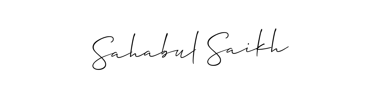 Also we have Sahabul Saikh name is the best signature style. Create professional handwritten signature collection using Allison_Script autograph style. Sahabul Saikh signature style 2 images and pictures png