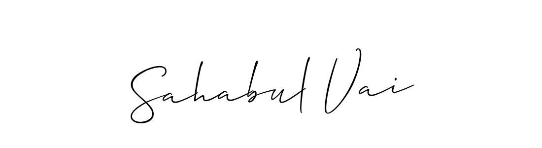 Make a short Sahabul Vai signature style. Manage your documents anywhere anytime using Allison_Script. Create and add eSignatures, submit forms, share and send files easily. Sahabul Vai signature style 2 images and pictures png