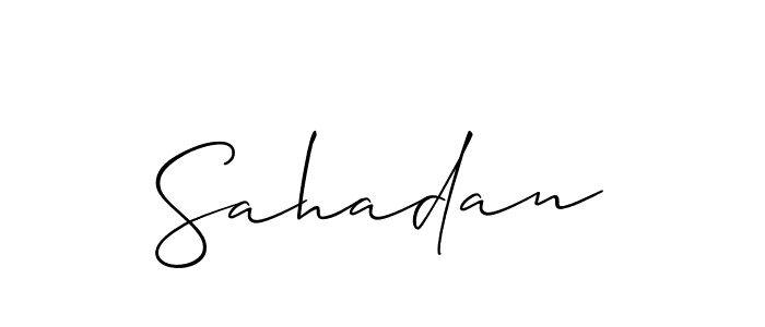 Best and Professional Signature Style for Sahadan. Allison_Script Best Signature Style Collection. Sahadan signature style 2 images and pictures png