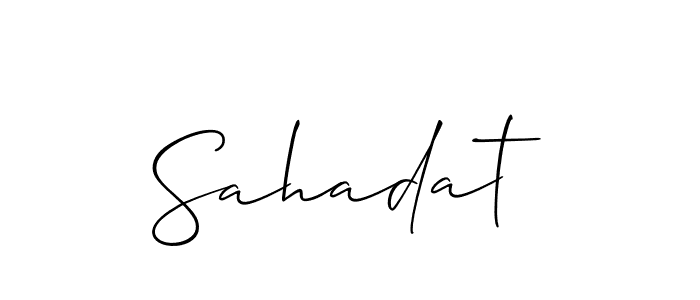 Sahadat stylish signature style. Best Handwritten Sign (Allison_Script) for my name. Handwritten Signature Collection Ideas for my name Sahadat. Sahadat signature style 2 images and pictures png