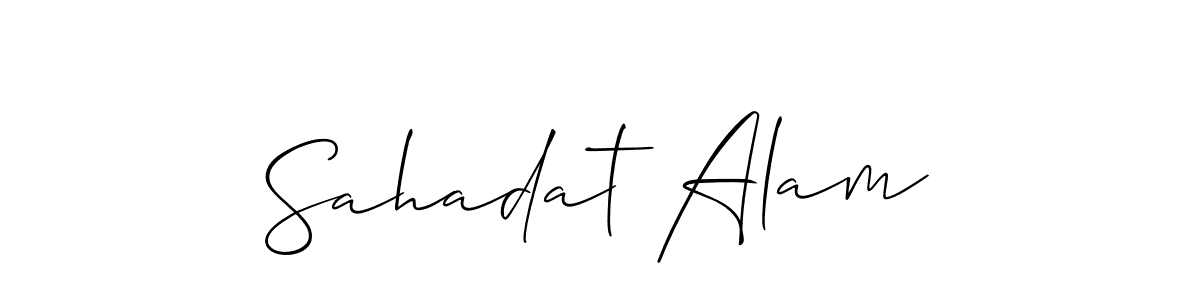 Use a signature maker to create a handwritten signature online. With this signature software, you can design (Allison_Script) your own signature for name Sahadat Alam. Sahadat Alam signature style 2 images and pictures png