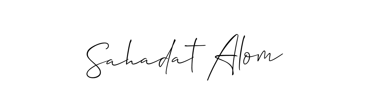 Make a short Sahadat Alom signature style. Manage your documents anywhere anytime using Allison_Script. Create and add eSignatures, submit forms, share and send files easily. Sahadat Alom signature style 2 images and pictures png