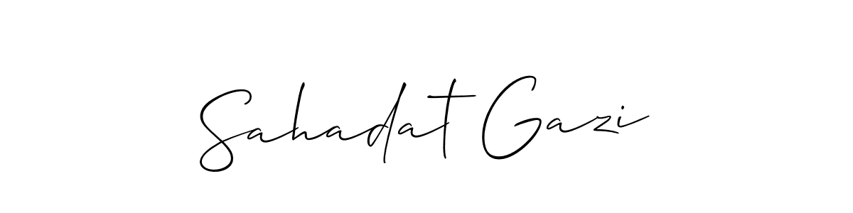 Design your own signature with our free online signature maker. With this signature software, you can create a handwritten (Allison_Script) signature for name Sahadat Gazi. Sahadat Gazi signature style 2 images and pictures png