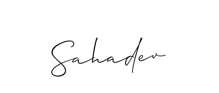 How to make Sahadev signature? Allison_Script is a professional autograph style. Create handwritten signature for Sahadev name. Sahadev signature style 2 images and pictures png